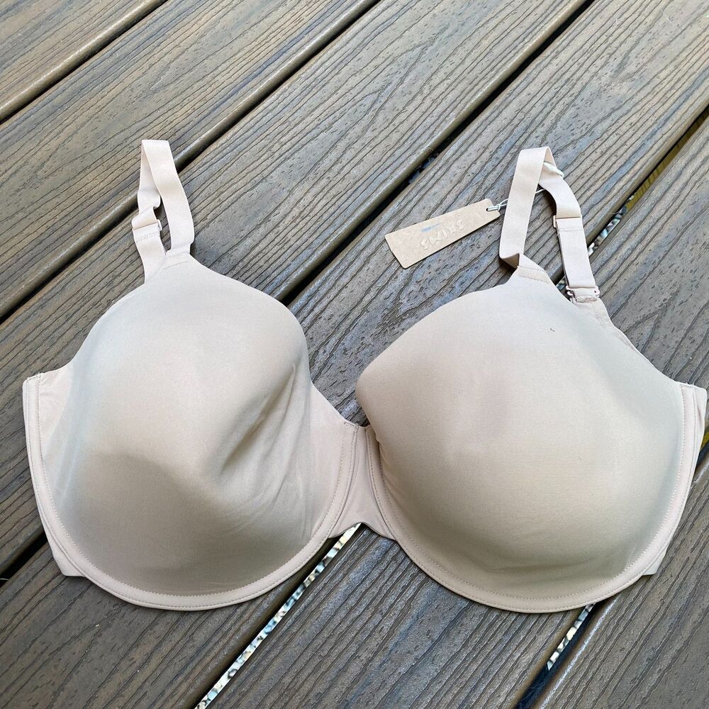 NWT Skims Fits Everybody T-Shirt Demi Bra Size 38H Color Clay